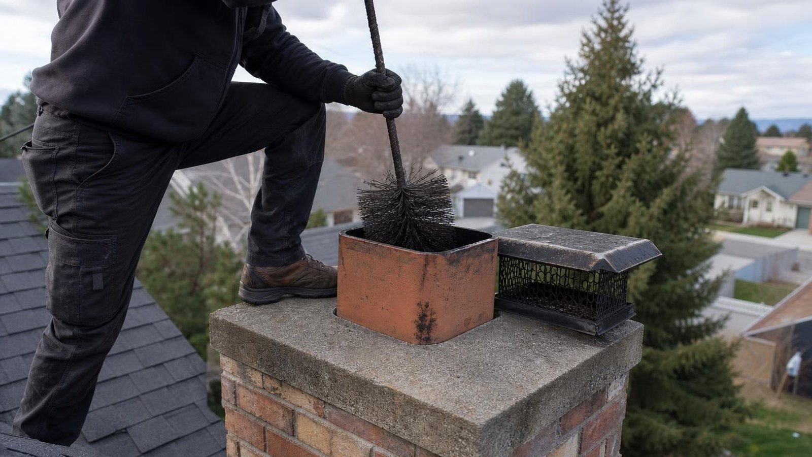 Practical chimney sweep & inspection in Montrose